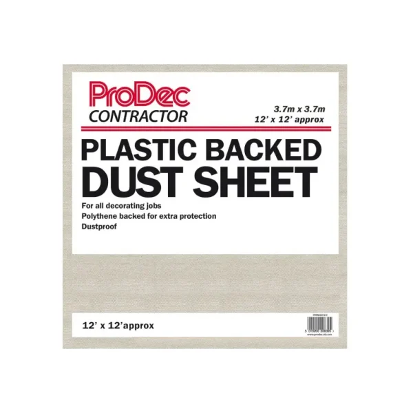 PRODEC CONTRACTOR POLY BACKED COTTON TWILL DUST SHEET 12' X 12'