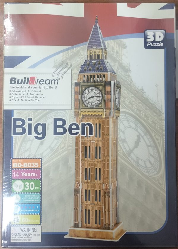 BUILDREAM 3D BIG BEN PUZZLE 30PCS