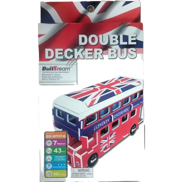 BUILDREAM DOUBLE DECKER BUS PUZZLE 43PCS