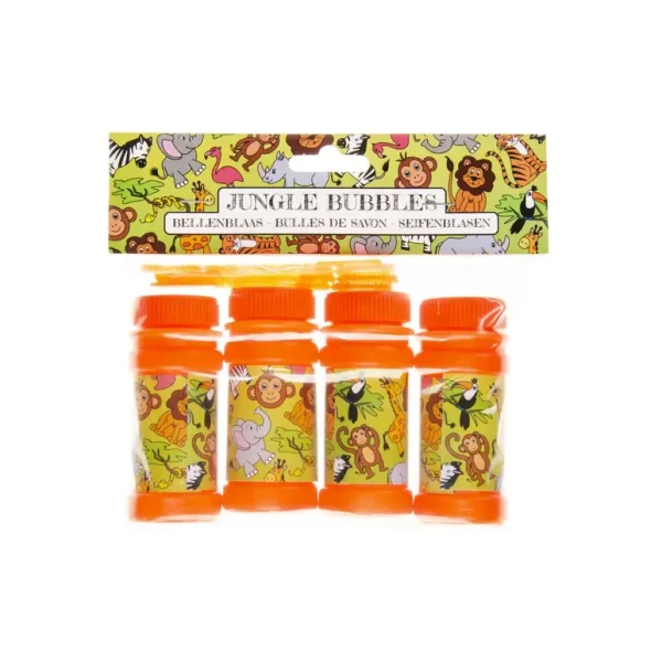 WILD ANIMALS BUBBLES TUBS 60ML PACK OF 4