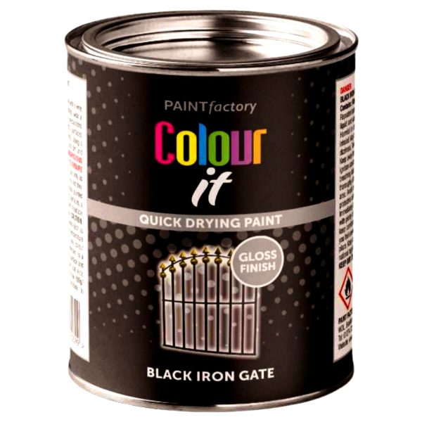 PAINT FACTORY COLOUR IT QUICK DRYING BLACK IRON GATE PAINT 300ML