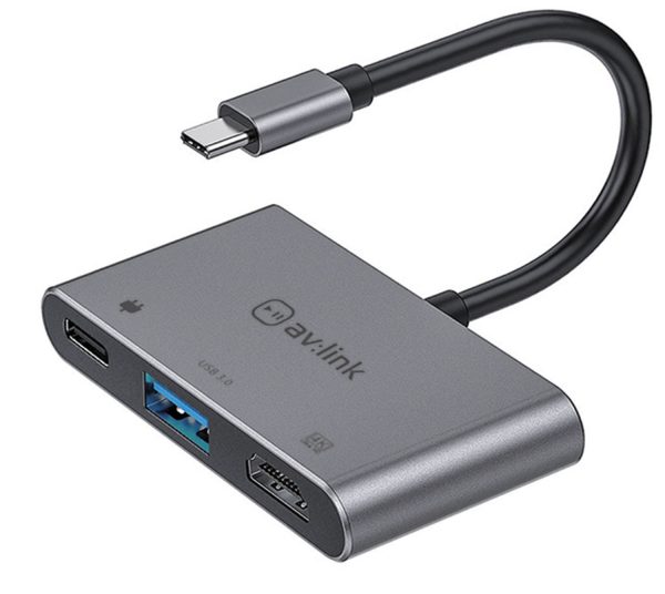 AV LINK 3 PORT SLIM USB3.0 TYPE-C HUB