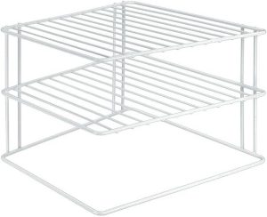 METALTEX SILOS WHITE CORNER PLATE RACK 25X25X19CM
