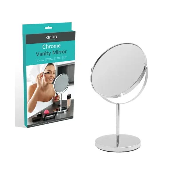 ANIKA CHROME VANITY MIRROR 13 X 29 X 18CM