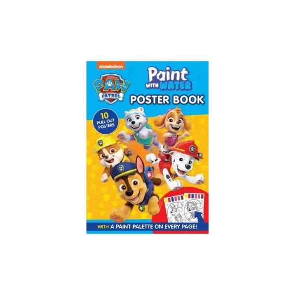 PAW PATROL PAINT WITH WATER POSTER BOOK