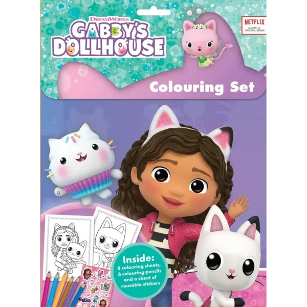 DREAM WORKS GABBY'S DOLLHOUSE COLOURING SET