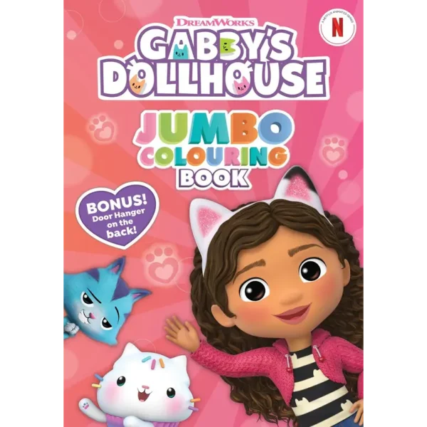 DREAM WORKS GABBYS DOLLHOUSE JUMBO COLOURING ACTIVITY BOOK