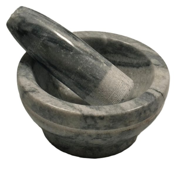 KITCHENMASTER MARBLE LANGRI PESTLE & MORTAR 6"