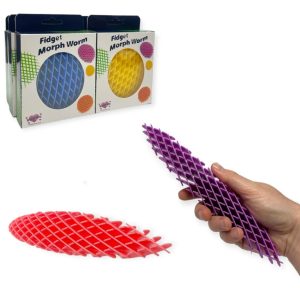 ASSORTED EXPANDING MORPH WORM FIDGET 10.5CM