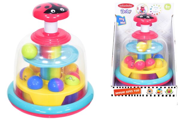 INFUNBEBE PLAY N LEARN BEETLE BABY SPIN TOP GAME