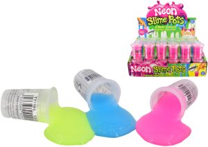 ASSORTED NEON SUPER STRETCHY SLIME PUTTY 10GM PACK OF 48