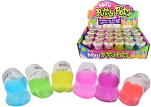 ASSORTED MINI SUPER STRETCHY SLIME PUTTY 18GM PACK OF 48