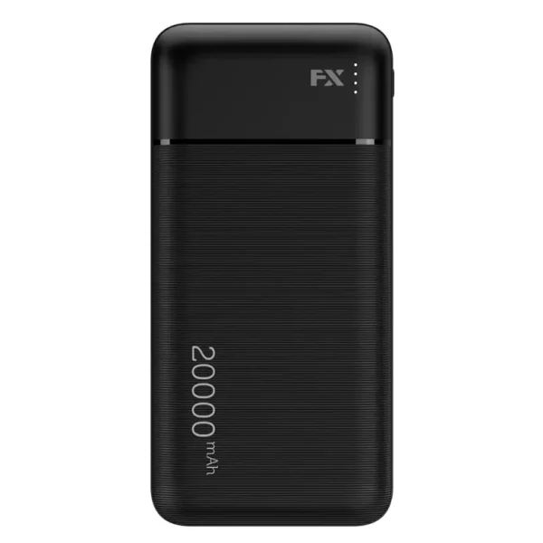 FX BLACK POWER BANK 20000 MAH WITH TYPE C 3A OUTPUT