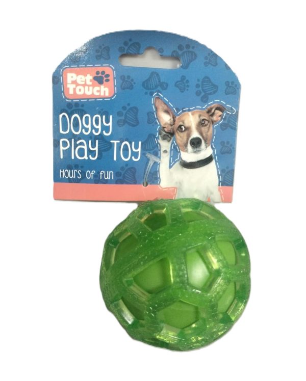 PET TOUCH TPR SQUEAKY FLOTING BALL DOG TOY