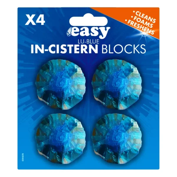 EASY LU-BLUE IN-CISTERN BLOCKS 38GM PACK OF 4