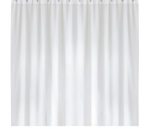 NOBEL HOUSE PLAIN WHITE SHOWER CURTAIN 180 X 180CM