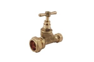 SECURPLUMB U9723 BRASS POLY STOP VALVE 15 X 25MM