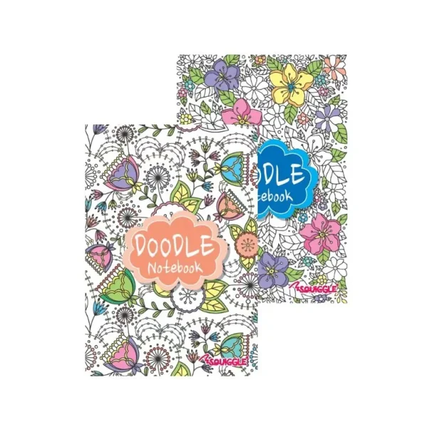 SQUIGGLE A5 DOODLE COLOURING NOTEBOOK