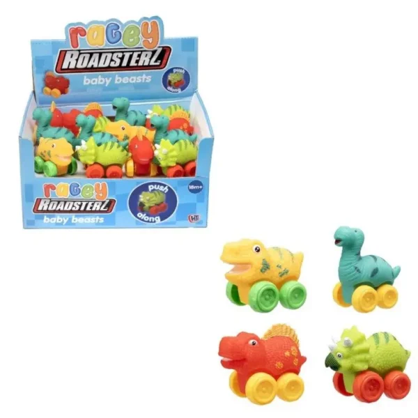 ROADSTERZ RACEY PUSH ALONG DINOSAUR BABY BEASTS TOYS