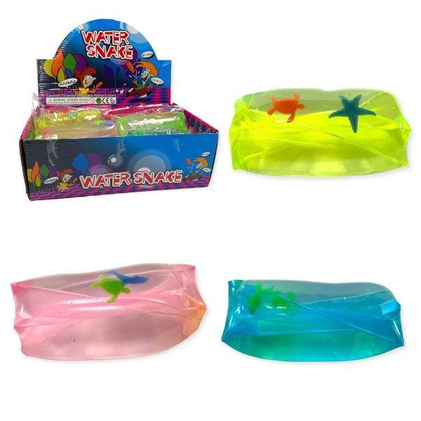 ASSORTED COLOUR WATER SNAKE TOYS 13CM