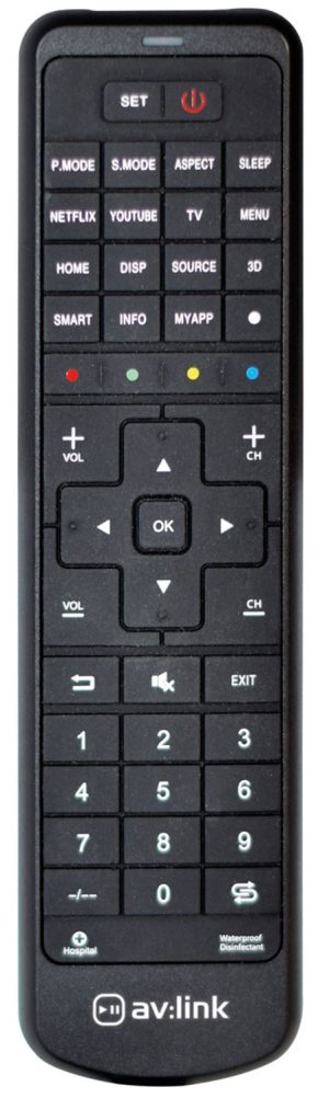 AV LINK RUGGED UNIVERSAL TV REMOTE CONTROL