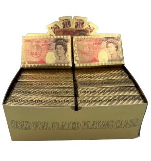 GSD GOLD FOIL PLATED PLAYING CARDS PACK OF 12