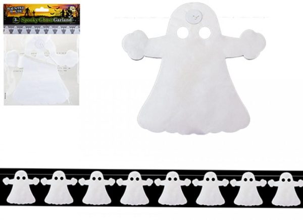 HAUNTED HOUSE PAPER SPOOKY GHOST GARLAND 3MTR