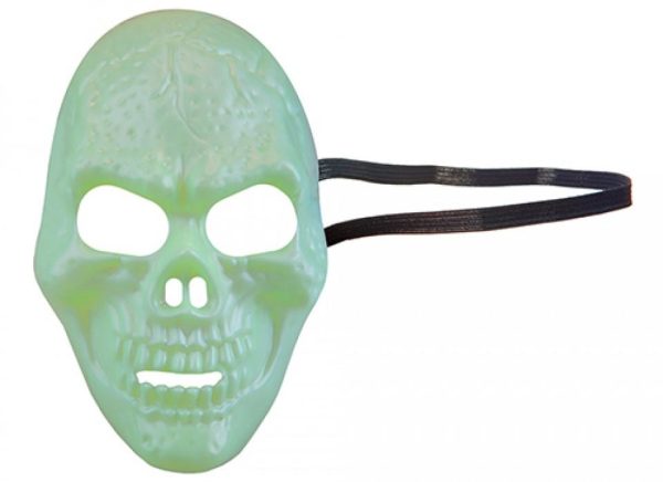 HAUNTED HOUSE GLOW IN THE DARK SKULL MASK