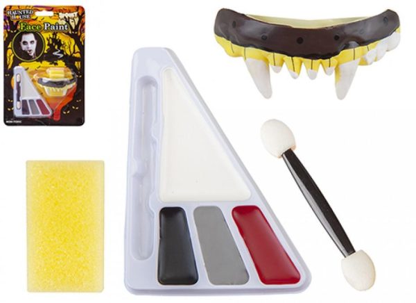 HAUNTED HOUSE VAMPIRE MAKE UP FACE PAINT KIT