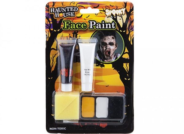 HAUNTED HOUSE ZOMBIE MAKE UP FACE PAINT KIT