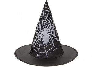 HAUNTED HOUSE CHILDS NYLON WITCH HAT BLACK
