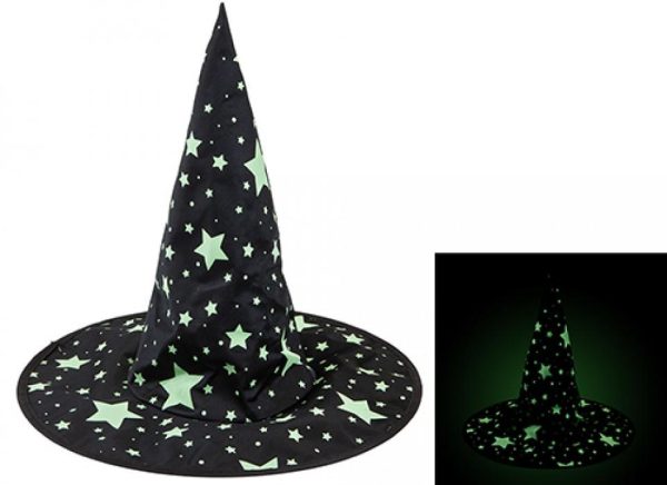 HAUNTED HOUSE GLOW IN THE DARK WITCH HAT