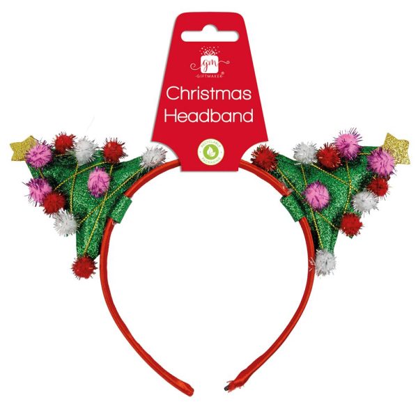 GIFTMAKER POM POM CHRISTMAS TREE HEADBAND