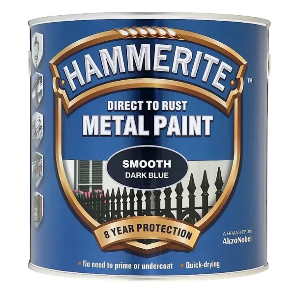 HAMMERITE SMOOTH DARK BLUE METAL PAINT 2.5LTR