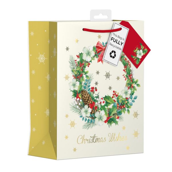 GIFTMAKER FOILAGE MEDIUM GIFT BAG APX 20 X 30CM