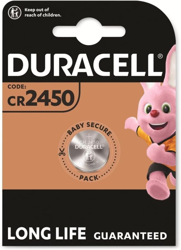 DURACELL CR2450 3V LITHIUM COIN CELL BATTERY