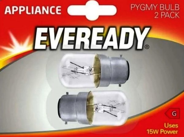 EVEREADY S1056 PYGMY BULB SBC B15 15W WARM WHITE PACK OF 2