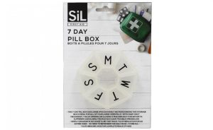 SIL FIRST AID 7 DAY PLASTIC PILL BOX 7.7CM