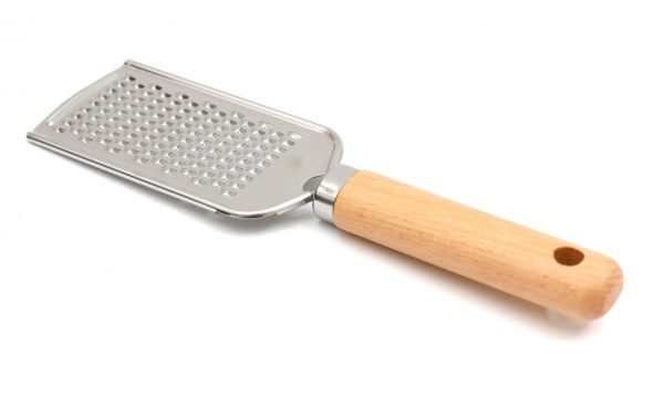 STAINLESS STEEL WOODEN HANDLE CHEESE GRATER 23CM