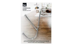 SIL CHROME DOUBLL OVERDOOR HOOK 16CM