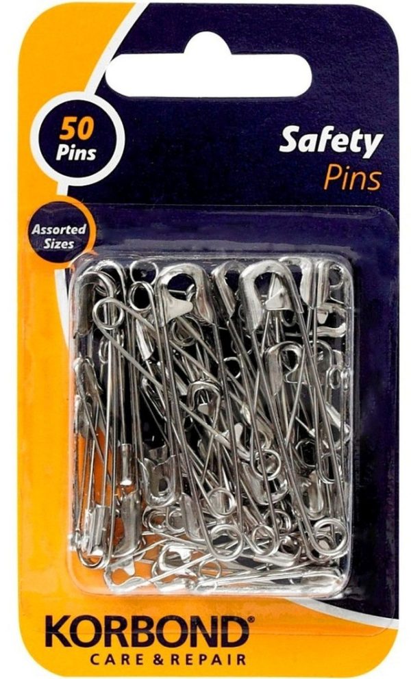 KORBOND PACK OF 50 SAFETY PINS