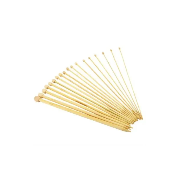 CONCEPT4U BAMBOO / WOODEN KNITTING NEEDLES 6 PAIRS (12 KNITTING NEEDLES) 3MM 4MM 5MM 6MM 7MM ~ 8MM