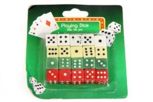 CONCEPT4U 5 DICE X 4 COLOURS 15MM DICE SET - 4 PLAYERS FOR POKER DICE YAHTZE?
