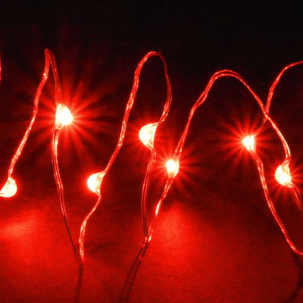 RED BATTERY OPERATED 20 LED STRING