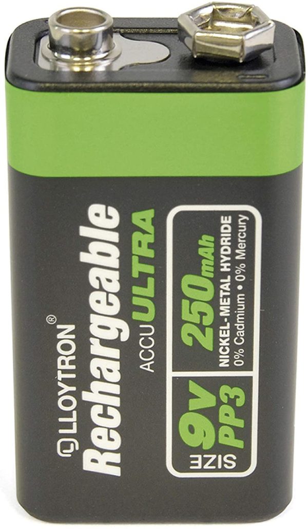 LLOYTRON 9V PP3 RECHARGEABLE BATTERY 250 MAH