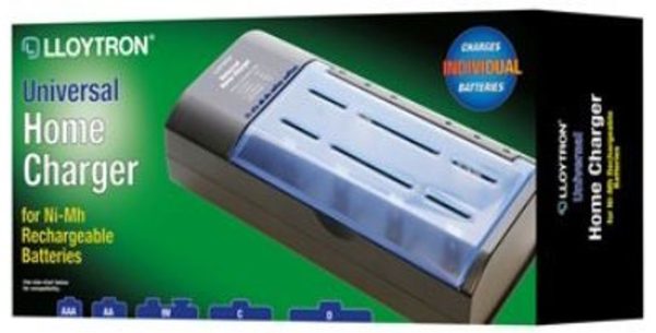 LLOYTRON UNIVERSAL HOME BATTERY CHARGER FOR AA / AAA / C / D / 9V (PP3)