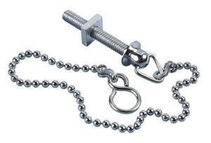 CHROME 18 SINK BASIN BATH BALL PLUG CHAIN WITH STAY AND S HOOK ENDS ( ONLY CHAIN )