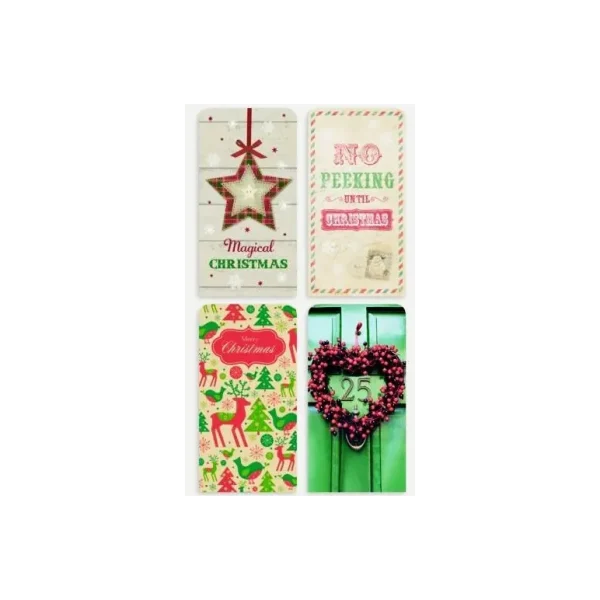 PACK OF 4 CHRISTMAS MONEY WALLETS WITH ENVELOPE