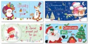 LUXURY HAND CRAFTED CHRISTMAS / XMAS MONEY WALLETS PACK OF 6