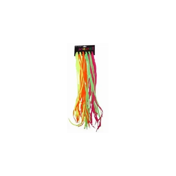 PACK OF 12 NEON BRIGHT LACES IN PAIRS